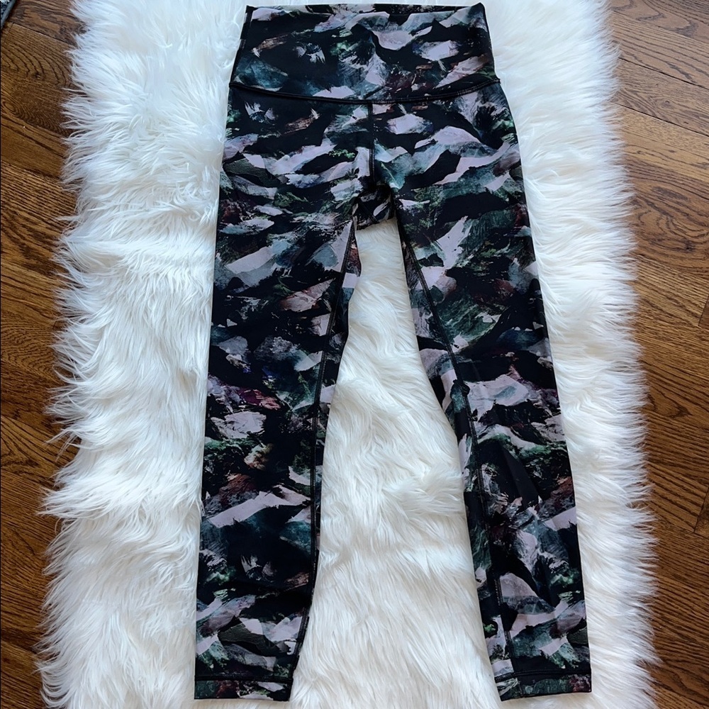 Lululemon Wunder Under High-Rise Glacier Camo Starlight Black/ Multi Size 6